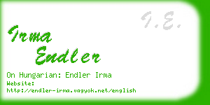 irma endler business card